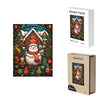 Charger l&#39;image dans la visionneuse de la galerie, Painted Red Scarf Christmas Snowman Wooden Puzzle - Unipuzzles