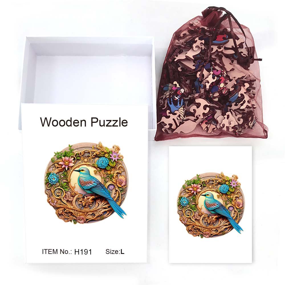 Palace Style Kingfisher Wooden Original Jigsaw Puzzle - Unipuzzles