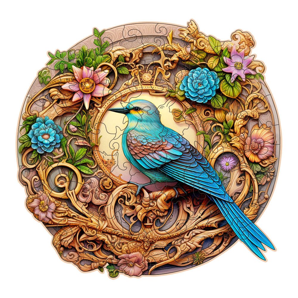 Palace Style Kingfisher Wooden Original Jigsaw Puzzle - Unipuzzles