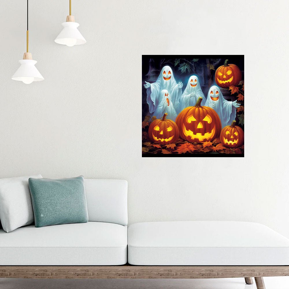 Pumpkin Ghost Wooden Jigsaw Puzzle - Unipuzzles