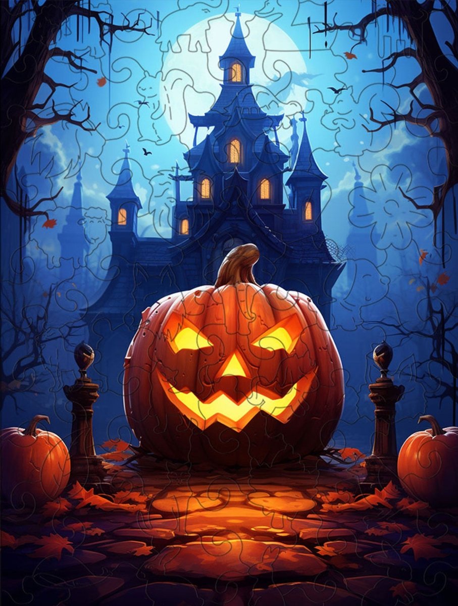 Pumpkin monster from the castle - Unipuzzles