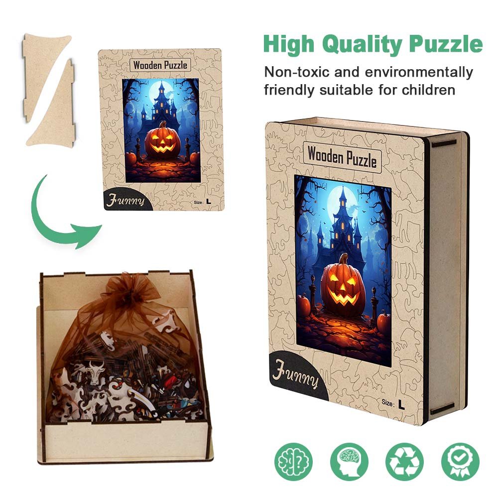 Pumpkin monster from the castle - Unipuzzles