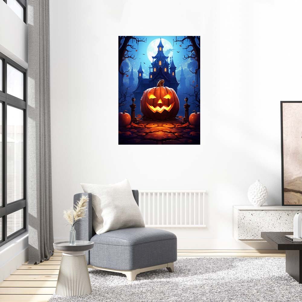 Pumpkin monster from the castle - Unipuzzles