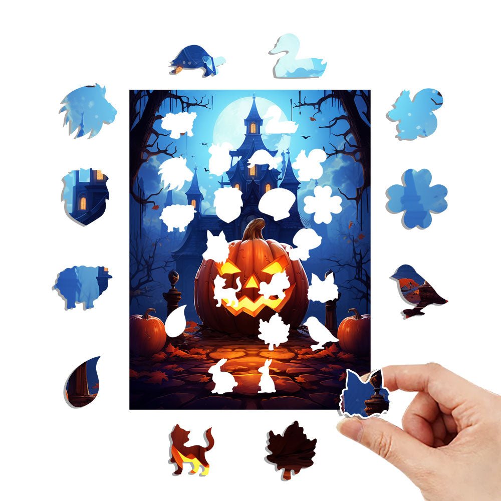 Pumpkin monster from the castle - Unipuzzles