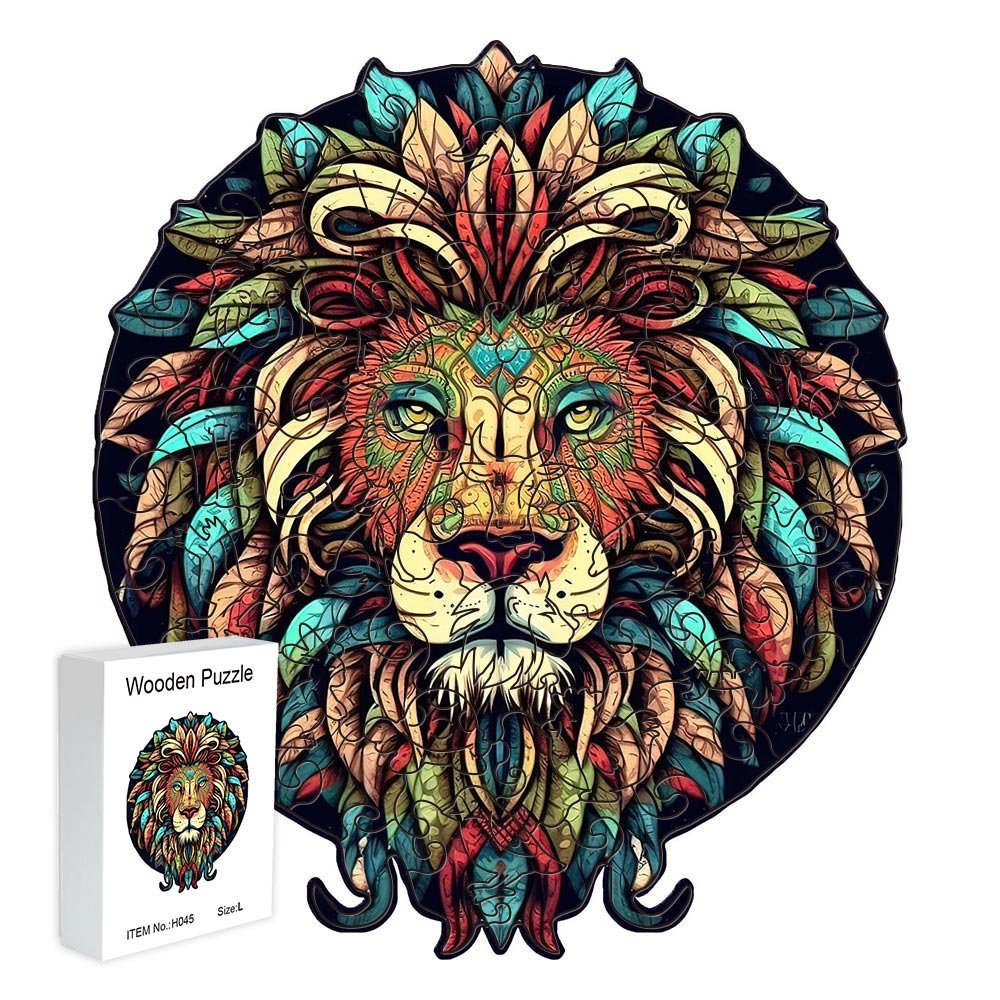 Pyramid Style Colourful Lion Puzzle - Unipuzzles