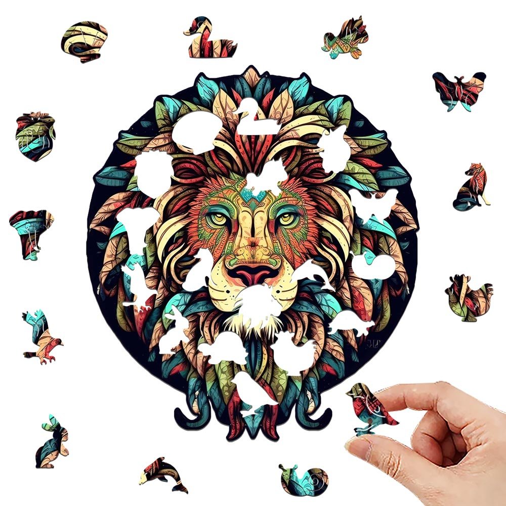 Pyramid Style Colourful Lion Puzzle - Unipuzzles