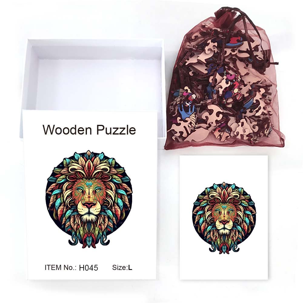 Pyramid Style Colourful Lion Puzzle - Unipuzzles