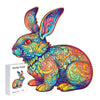 Charger l&#39;image dans la visionneuse de la galerie, Red Eyed Rabbit Wooden Puzzle Original Animal Figure - Unipuzzles