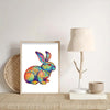 Red Eyed Rabbit Wooden Puzzle Original Animal Figure - Unipuzzles