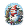 Red Scarf Christmas Snowman Wooden Original Jigsaw Puzzle - Unipuzzles