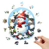 Red Scarf Christmas Snowman Wooden Original Jigsaw Puzzle - Unipuzzles