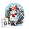 Red Scarf Christmas Snowman Wooden Original Jigsaw Puzzle - Unipuzzles