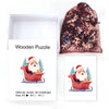 Round Father Christmas Wooden Original Puzzle - Unipuzzles