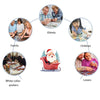 Round Father Christmas Wooden Original Puzzle - Unipuzzles