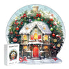 Laden Sie das Bild in den Galerie-Viewer, Round glass balls decorated with wooden puzzles for Christmas - Unipuzzles