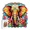 Sacred pattern elephant original wooden puzzle - Unipuzzles