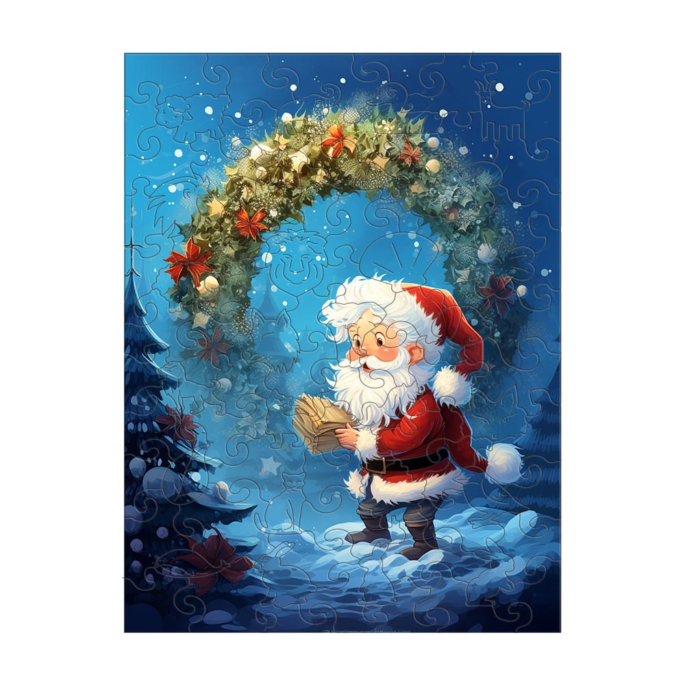 Santa reads a wreath - Unipuzzles
