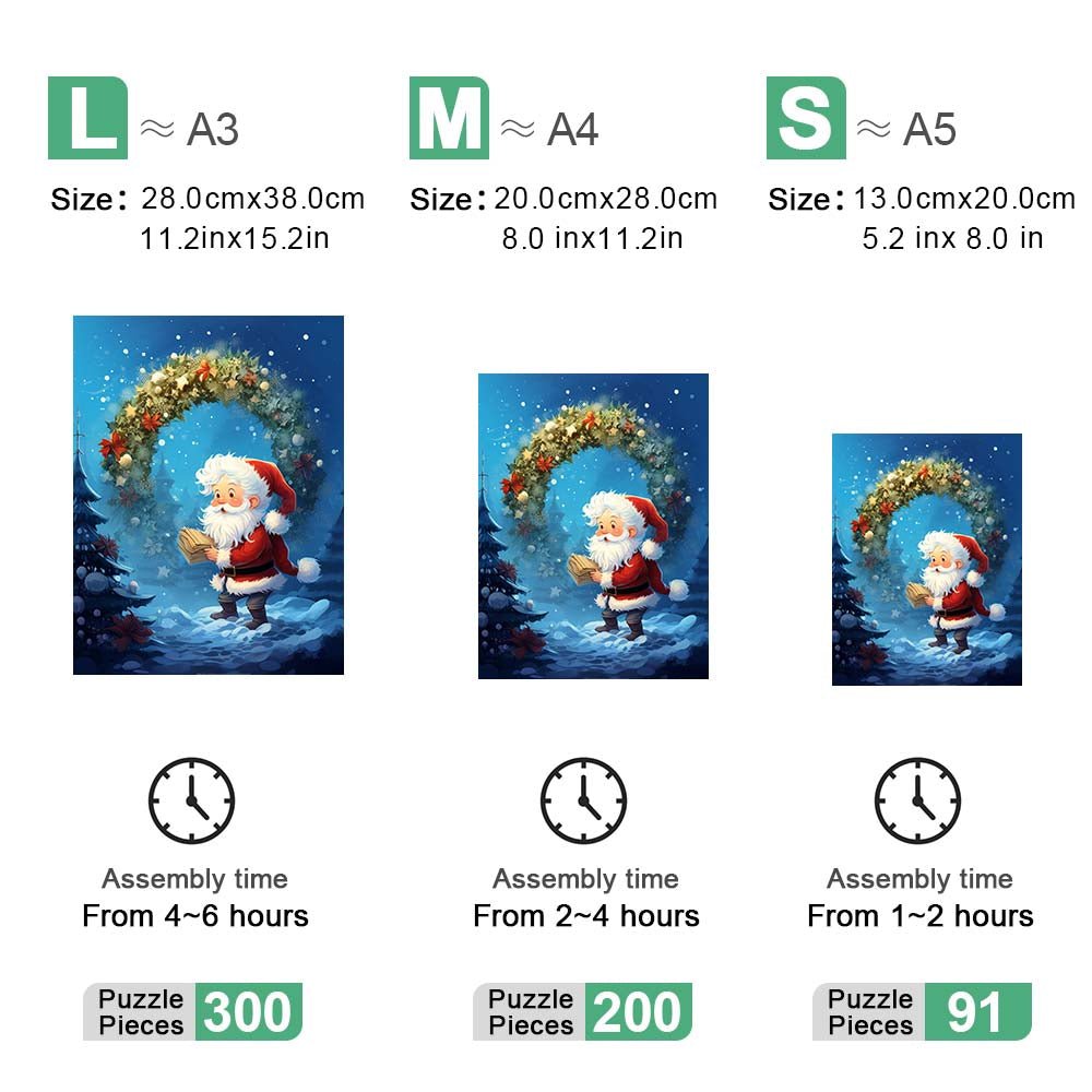 Santa reads a wreath - Unipuzzles