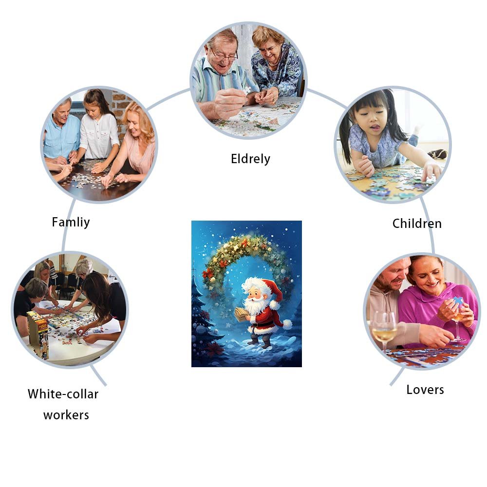 Santa reads a wreath - Unipuzzles