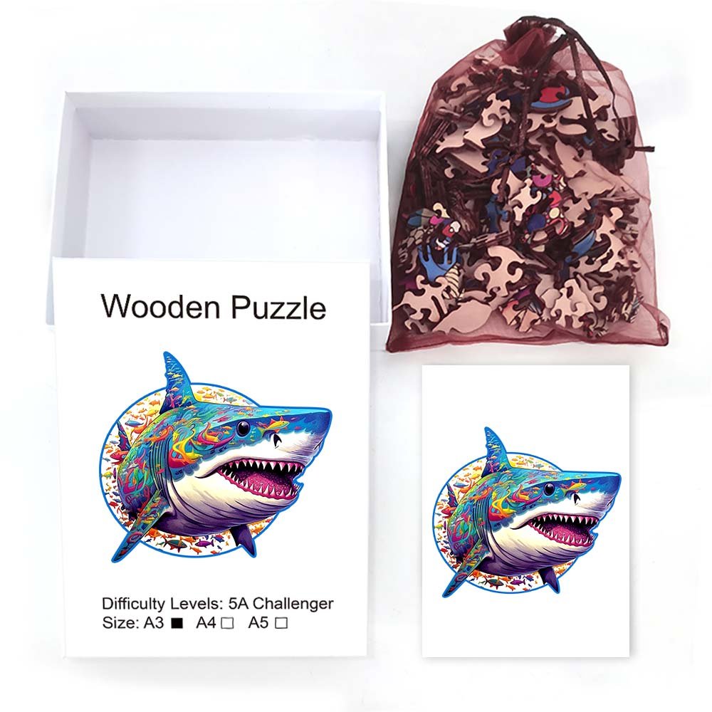 Shark Wooden Jigsaw Puzzle - Unipuzzles