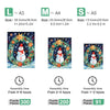 Snowman in front of Christmas wreath wooden original jigsaw puzzle - Unipuzzles