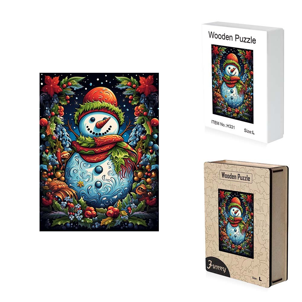 Snowman Wooden Puzzle for Christmas Day - Unipuzzles