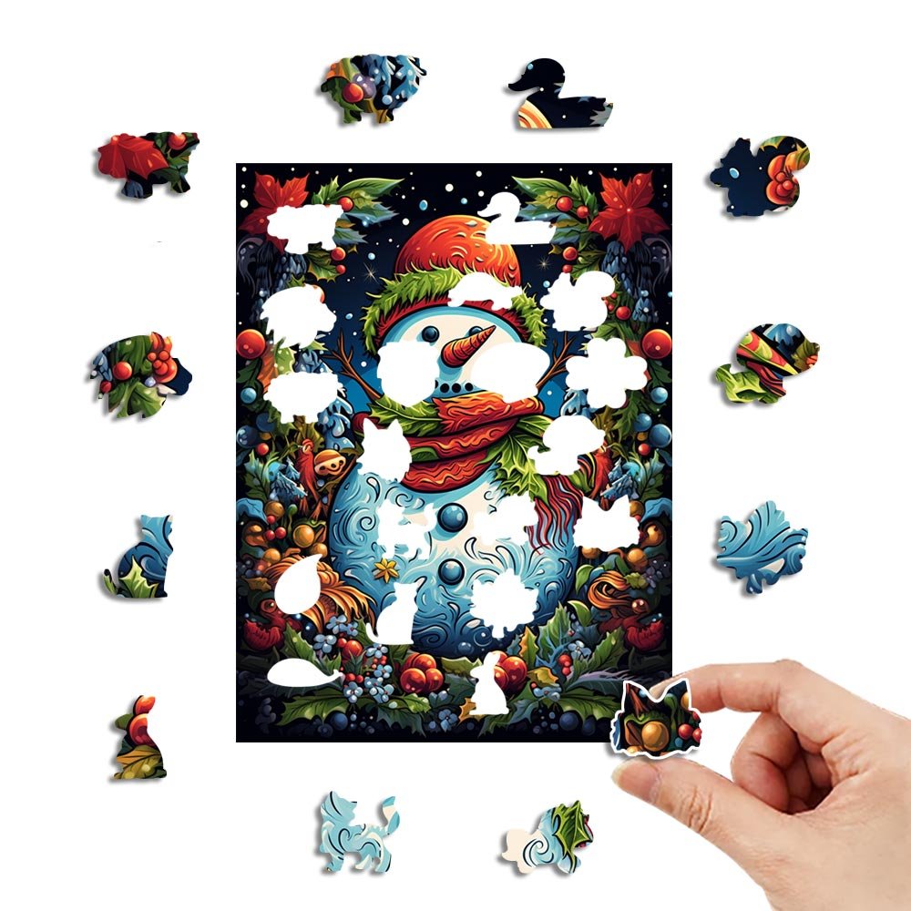 Snowman Wooden Puzzle for Christmas Day - Unipuzzles