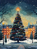 Snowy Night Christmas Tree Wooden Original Jigsaw Puzzle - Unipuzzles