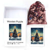 Snowy Night Christmas Tree Wooden Original Jigsaw Puzzle - Unipuzzles