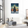 Snowy Night Christmas Tree Wooden Original Jigsaw Puzzle - Unipuzzles