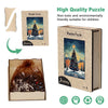 Snowy Night Christmas Tree Wooden Original Jigsaw Puzzle - Unipuzzles
