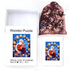 Star Wreath Santa Original Wooden Jigsaw Puzzle - Unipuzzles