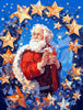 Charger l&#39;image dans la visionneuse de la galerie, Star Wreath Santa Original Wooden Jigsaw Puzzle - Unipuzzles