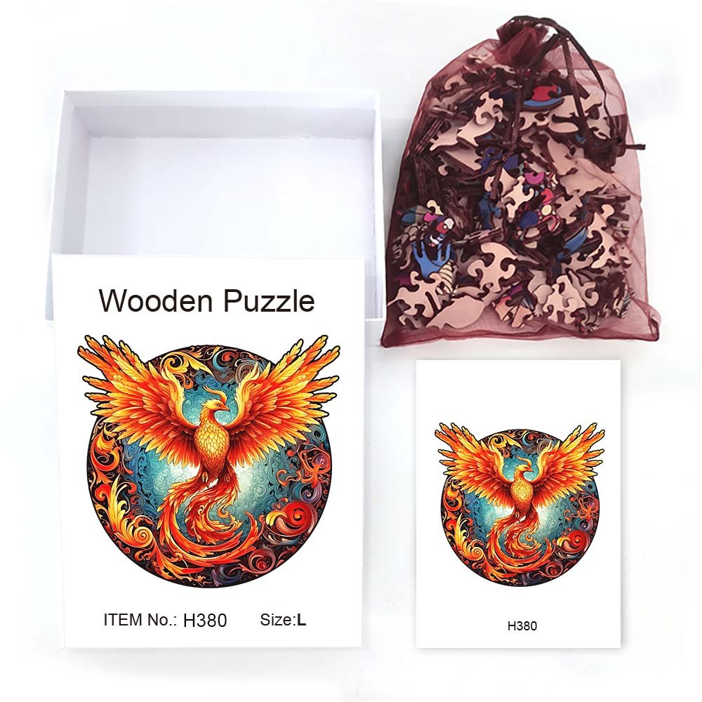 The Phoenix wooden puzzle reborn from the fire - Unipuzzles