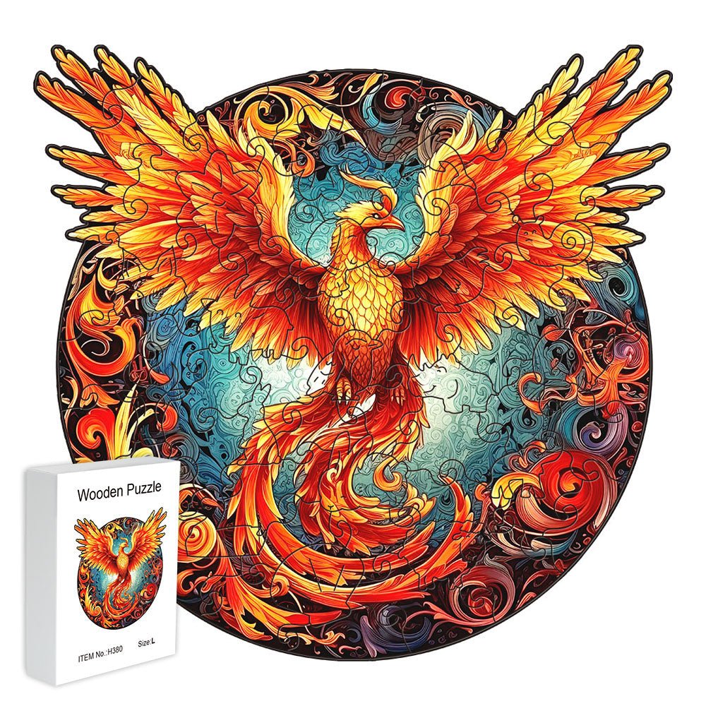 The Phoenix wooden puzzle reborn from the fire - Unipuzzles