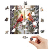 Laden Sie das Bild in den Galerie-Viewer, Two flaming birds standing in the snow - Unipuzzles