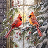 Laden Sie das Bild in den Galerie-Viewer, Two flaming birds standing in the snow - Unipuzzles