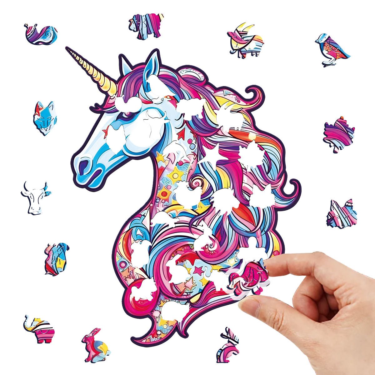 Unicorn Wooden Jigsaw Puzzle - Unipuzzles