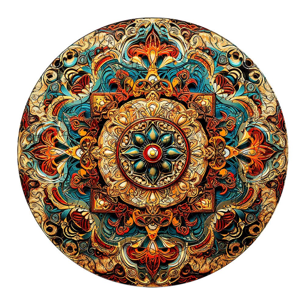 Vintage Mandala Wooden Original Jigsaw Puzzle - Unipuzzles