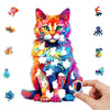 Charger l&#39;image dans la visionneuse de la galerie, Vintage rainbow pet cat wooden puzzle - Unipuzzles