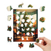 Welcome Sunshine Christmas Tree Wooden Original Jigsaw Puzzle - Unipuzzles