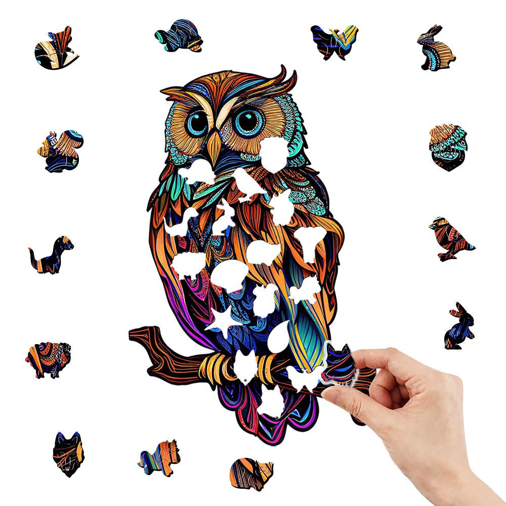 Wise Owl Wooden Jigsaw Puzzle - Unipuzzles