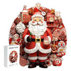 Load image into Gallery viewer, Wooden Santa puzzle filled with presents - Unipuzzles