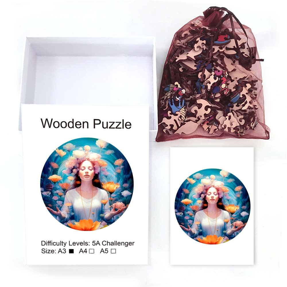 Yoga meditation Pose Wooden Jigsaw Puzzle - Unipuzzles